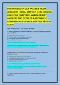 HESI FUNDAMENTALS PRACTICE EXAM 2026&sol;2027 &vert; HESI &sol; ELSEVIER &vert; 225 ORIGINAL HESI-STYLE QUESTIONS WITH CORRECT ANSWERS AND DETAILED RATIONALES &vert; COMPREHENSIVE FUNDAMENTALS REVIEW GUIDE
