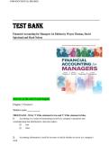 Test Bank for Financial Accounting for Managers 1st Edition by Wayne Thomas&comma; David Spiceland&comma; and Mark Nelson &ndash; Complete Exam & Quiz Bank