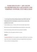 NURS 5220 EXAM 3 - ADVANCED&NewLine;PATHOPHYSIOLOGY QUESTIONS AND&NewLine;VERIFIED ANSWERS&period; JUST RELEASED