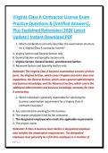 Virginia Class A Contractor License Exam&NewLine;Practice Questions & &lbrack;Verified Answers&rsqb;&comma;&NewLine;Plus Explained Rationales&vert;2026 Latest&NewLine;Update&vert; Instant Download PDF