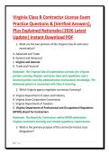 Compilation Bundle For Virginia Class A&comma; Class B  & Class C Contractor License Exam Practice Questions & &lbrack;Verified Answers&rsqb;&comma; Plus Explained Rationales&vert;2026 Latest Update&vert; Instant Download PDF
