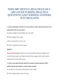 NFDN 2007 EXAM BUNDLE QUESTIONS WITH VERIFIED ANSWERS