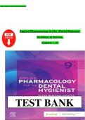 Test Bank for Applied Pharmacology for the Dental Hygienist 9th Edition by Elena Bablenis Haveles &vert; Complete Test Bank