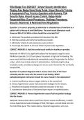 SIDA Badge Test 2026&sol;2027 &vert; Airport Security Identification Display Area Badge Exam Study Guide&comma; Airport Security Training & Assessment Prep&comma; Practice Questions with Answers&comma; TSA Security Rules&comma; Airport Access Control&comma; Badge Holder Responsibilities&comma; Escor