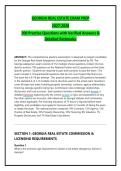 GEORGIA REAL ESTATE EXAM PREP &NewLine;2027-2028 &NewLine;200 Practice Questions with Verified Answers & &NewLine;Detailed Rationales