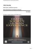 Test Bank for Death&comma; Society&comma; and Human Experience 13th Edition by Robert Kastenbaum & Christopher M&period; Moreman &ndash; All Chapters Complete with Verified Answers
