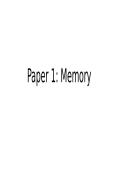 AQA A-level Psychology Memory mind maps 