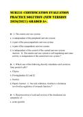 NUR231 CERTIFICATION EVALUATION&NewLine;PRACTICE SOLUTION &lpar;NEW VERSION&NewLine;2026&sol;2027&rpar; GRADED A&plus;&period;