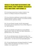 NUR231 EXAM PREP QUESTIONS AND&NewLine;SOLUTIONS &lpar;NEW VERSION 2026&sol;2027&rpar;&NewLine;FULL SOLUTION&period; TOP SCORE A&plus;