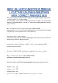 BIOD 152&period; NERVOUS SYSTEM&period; MODULE 1&period; PORTAGE LEARNING QUESTIONS WITH CORRECT ANSWERS