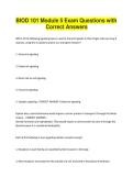 BIOD 101 Module 5 Exam Questions with Correct Answers