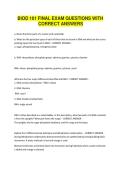 BIOD 101 FINAL EXAM QUESTIONS WITH CORRECT ANSWERS&period;
