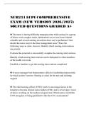 NUR234 ECPI COMPREHENSIVE&NewLine;EXAM &lpar;NEW VERSION 2026&sol;2027&rpar;&NewLine;SOLVED QUESTIONS GRADED A&plus;