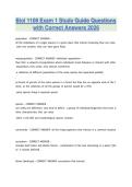 Biol 1108 Exam 3 The Sonoran Desert Questions with Correct Answers 2026