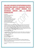 WGU D027 ADVANCED PATHOPHARMACOLOGICAL FOUNDATIONS OBJECTIVE ASSESSMENT PRACTICE QUESTIONS AND CORRECT ANSWERS PLUS RATIONALES 2026&sol;207 Q&A &vert; INSTANT DOWNLOAD PDF