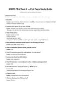 NR667 CEA Week 8 &mdash; Exit Exam Study Guide&colon; Comprehensive Review Questions & Answers