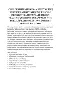 CAISS CERTIFICATION EXAM STUDY GUIDE &vert;&NewLine;CERTIFIED ABBREVIATED INJURY SCALE&NewLine;SPECIALIST &vert; LATEST UPDATE 2026&sol;2027 &vert;&NewLine;PRACTICE QUESTIONS AND ANSWERS WITH&NewLine;DETAILED RATIONALES &vert; 100&percnt; CORRECT&NewLine;VERIFIED SOLUTIONS