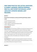 ASNT IRRSP PRACTICE TEST ACTUAL QUESTIONS & CORRECT ANSWERS &lpar;VERIFIED ANSWERS&rpar; AND FULL DEEP EXPERT RATIONALES &vert; LATEST &lpar;2026&sol;2027&rpar; UPDATED VERSION &lbrace;JUST RELEASED&rcub;