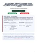 HESI A2 GRAMMAR ADMISSION ASSESSMENT NURSING&NewLine;ENTRANCE EXAM 2026&sol;2027 - QUESTIONS AND ANSWERS&NewLine;100&percnt; VERIFIED DETAILED RATIONALES - PASS GUARANTEED &NewLine;A&plus; GRADED