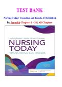 TEST BANK  For Nursing Today&colon; Transition and Trends&comma; 11th Edition By Zerwekh ISBN 978-0323810159&NewLine;