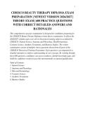CIDESCO BEAUTY THERAPY DIPLOMA EXAM&NewLine;PREPARATION &vert; NEWEST VERSION 2026&sol;2027 &vert;&NewLine;THEORY EXAM &vert; 600 PRACTICE QUESTIONS&NewLine;WITH CORRECT DETAILED ANSWERS AND&NewLine;RATIONALES&NewLine;