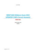 NRNP 6665 Midterm Exam 2026&sol;2027 Latest Update &vert; Verified Questions & Answers &vert; Study Guide