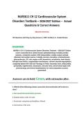 NURS611 CH 12 Cardiovascular System Disorders Testbank &ndash; 2026&sol;2027 Edition &ndash;  Actual Questions & Correct Answers 