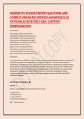GEORGETTE REVIEW PMHNP QUESTIONS AND CORRECT ANSWERS &lpar;VERIFIED ANSWERS&rpar; PLUS RATIONALES 2026&sol;2027 Q&A &vert; INSTANT DOWNLOAD PDF