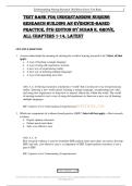 Understanding Nursing Research&colon; Building an Evidence Base &vert; Test Bank and Study Guide