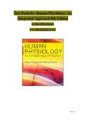 Test Bank For Human Physiology&colon; An Integrated Approach 8th Edition &vert; Dee Unglaub Silverthorn &vert; ISBN 9780134605197 &vert; Chapters 1-26