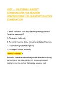 CSET &mdash; CALIFORNIA SUBJECT &NewLine;EXAMINATIONS FOR TEACHERS &NewLine;COMPREHENSIVE 150-QUESTION PRACTICE &NewLine;EXAMINATION 