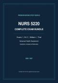 NURS 5220 Complete Exam Bundle &lpar;Exam 1&comma; 2&comma; 3&comma; Midterm & Final&rpar; &vert; Questions and Well Detailed Answers