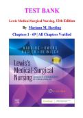 TEST BANK  For Lewis Medical Surgical Nursing&comma; 12th Edition By Harding ISBN 978-0323789615&NewLine;