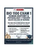 BIO 1100 Exam 1 Human Anatomy & Physiology I Theory Galen College of Nursing Exam Prep&comma; Q&A & Study Guide 2026&sol;2027 Edition