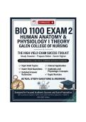 BIO 1100 Exam 2 Human Anatomy & Physiology I Theory Galen College of Nursing Exam Prep&comma; Q&A & Study Guide 2026&sol;2027 Edition