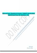 Maternal Exam 3 Questions & Answers &vert; Pediatric Nursing Study Guide & Exam Prep &vert; 40&plus; Questions &vert; 2026&period;