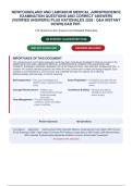 NEWFOUNDLAND AND LABRADOR MEDICAL JURISPRUDENCE&NewLine;EXAMINATION QUESTIONS AND CORRECT ANSWERS&NewLine;&lpar;VERIFIED ANSWERS&rpar; PLUS RATIONALES 2026 &sol; Q&A INSTANT&NewLine;DOWNLOAD PDF&period;