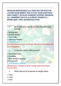 MICHIGAN MAINTENANCE & ALTERATION CONTRACTOR LICENSE EXAM 2026 &vert; 100 ACTUAL QUESTIONS & VERIFIED SOLUTIONS &vert; GRADED A&plus;