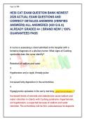 HESI CAT EXAM QUESTION BANK 2026 &vert; 420 ACTUAL ADAPTIVE QUESTIONS & VERIFIED DETAILED RATIONALES &vert; GRADED A&plus;