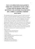 WGU C215 OPERATIONS MANAGEMENT&NewLine;OBJECTIVE ASSESSMENT STUDY GUIDE &vert;&NewLine;LATEST UPDATE 2026&sol;2027 &vert; PRACTICE&NewLine;QUESTIONS AND ANSWERS &vert; EXAM REVIEW &vert;&NewLine;100&percnt; CORRECT ANSWERS &vert; VERIFIED&NewLine;SOLUTIONS