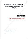 HESI 799 RN Exit Exam Bank &vert; Nursing Practice Questions & Study Guide