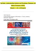 TEST BANK for Understanding Anatomy and Physiology A Visual&comma; Auditory&comma; Interactive Approach 3rd Edition by Gale Sloan Thompson &vert; Verified Chapter's 1 - 25 &vert; Complete Newest Version&NewLine;