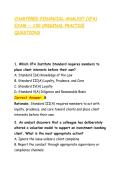 CHARTERED FINANCIAL ANALYST &lpar;CFA&rpar; &NewLine;EXAM &mdash; 150 ORIGINAL PRACTICE &NewLine;QUESTIONS