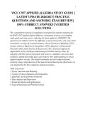 WGU C957 APPLIED ALGEBRA STUDY GUIDE &vert;&NewLine;LATEST UPDATE 2026&sol;2027 &vert; PRACTICE&NewLine;QUESTIONS AND ANSWERS &vert; EXAM REVIEW &vert;&NewLine;100&percnt; CORRECT ANSWERS &vert; VERIFIED&NewLine;SOLUTIONS