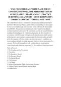 WGU C963 AMERICAN POLITICS AND THE US&NewLine;CONSTITUTION OBJECTIVE ASSESSMENT STUDY&NewLine;GUIDE &vert; LATEST UPDATE 2026&sol;2027 &vert; PRACTICE&NewLine;QUESTIONS AND ANSWERS &vert; EXAM REVIEW &vert; 100&percnt;&NewLine;CORRECT ANSWERS &vert; VERIFIED SOLUTIONS