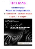 TEST BANK For Dental Radiography&colon; Principles and Techniques 6th Edition by Joen Iannucci & Laura Jansen Howerton isbn 978-0323695503&NewLine;
