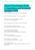  social psychology exam latest 2026 &vert; 2027 package deal Questions and Answers All Verified