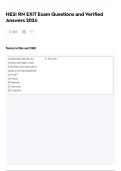 &NewLine; HESI RN Exit Exam Questions & Answers &vert; Nursing Practice Test & Study Guide