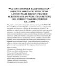 WGU D184 STANDARDS-BASED ASSESSMENT&NewLine;OBJECTIVE ASSESSMENT STUDY GUIDE &vert;&NewLine;LATEST UPDATE 2026&sol;2027 &vert; PRACTICE&NewLine;QUESTIONS AND ANSWERS &vert; EXAM REVIEW &vert;&NewLine;100&percnt; CORRECT ANSWERS &vert; VERIFIED&NewLine;SOLUTIONS