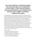 WGU D278 SCRIPTING AND PROGRAMMING&NewLine;FOUNDATIONS OBJECTIVE ASSESSMENT&NewLine;STUDY GUIDE &vert; LATEST UPDATE 2026&sol;2027 &vert;&NewLine;PRACTICE QUESTIONS AND ANSWERS &vert; EXAM&NewLine;REVIEW &vert; 100&percnt; CORRECT ANSWERS &vert;&NewLine;VERIFIED SOLUTIONS&NewLine;